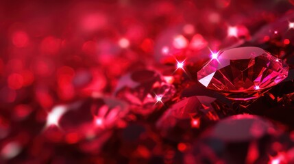 Sticker - Seamless red ruby background with a radiant shine, showcasing a captivating texture