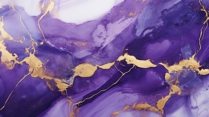 Wall Mural - Abstract purple paint background with marble pattern. Artistic texture with swirls and veins of color