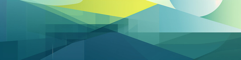 Wall Mural - illustration of an abstract minimalistic background made up of geometric shape mosaics. muted color 
