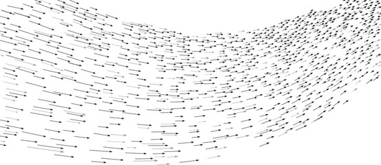 Poster - Abstract background with arrows as direction of big data flow.
