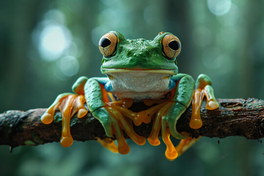 a frog on a twig