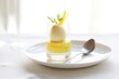 elegant flute of limoncello sorbet dessert