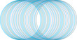 An abstract transparent repeating circle shapes design element.