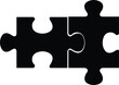 © Rabia - puzzle with 2 pieces or autism awareness flat vector icon, World Autism Awareness Day. Puzzle stock, Puzzle Connection Design, isolated on transparent background, for apps and websites.