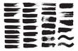 Grunge black paint set, Ink brush strokes collection. Brushes, lines, brush, strokes, grunge, dirty, backdrop. Grunge backgrounds - stock vector illustrations.