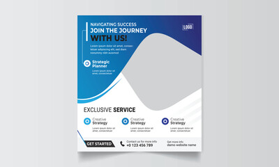 Wall Mural - digital marketing expert Social media post or web banner vector template