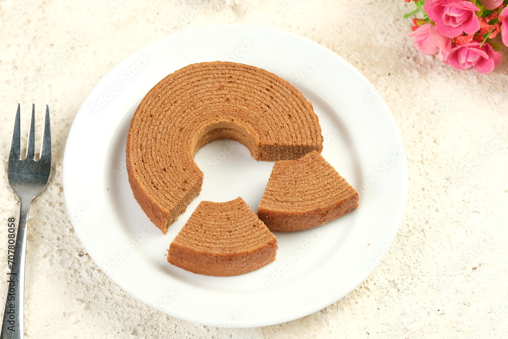 Baumkuchen Or Tree Cake Or Log Cake Is A Typical German and Cake That 