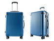 Blue suitcase with isolated against transparent background. Travel and vacation concept