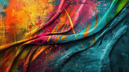 Poster - Abstract colorful background with grunge texture