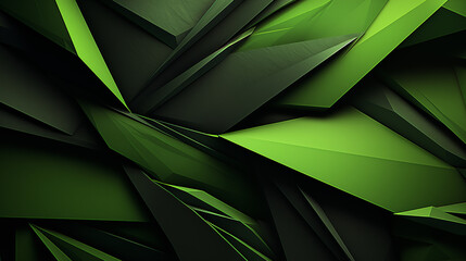 Wall Mural - Freely arranged geometric green abstract background.