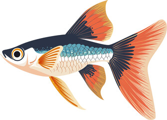 Wall Mural - The Art of Tropical Fish Illustration