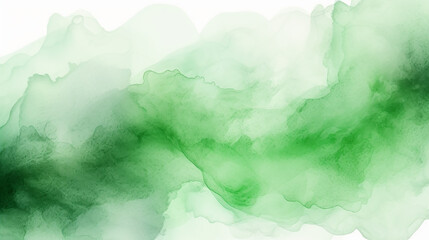 Wall Mural - green abstract watercolor texture background on white background