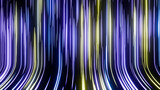 Fototapeta Przestrzenne - Abstract background with ascending colorful neon lines, glowing trails