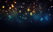 © CostantediHubble - Abstract blurred bookeh background with soft golden lights. Dark tones