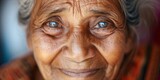 Fototapeta Sport - Indian woman 65 years old portrait Generative AI