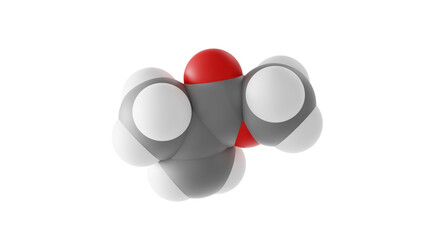 Wall Mural - methyl methacrylate molecule, methacrylate esters, molecular structure, isolated 3d model van der Waals