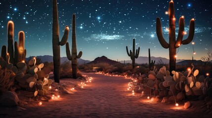 Wall Mural - cactus in the desert