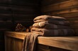 High-quality, eco-designed sauna with clean towels provided for relaxation.