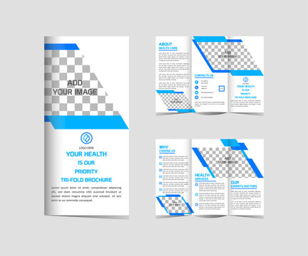 Tri-Fold Medical Brochure Design Template editable