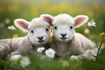 sheep on a meadow