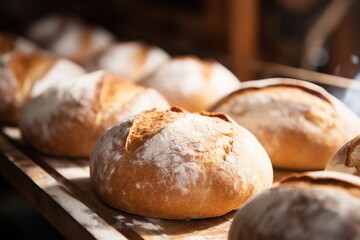 baked bread on wooden table