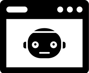 Wall Mural - Chatbot assistant icon