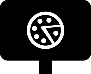 Sticker - Pizza signboard icon