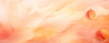 Peach Abstract Watercolor Background 