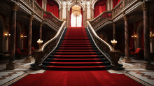 Luxurious Ascent A Grand Staircase In A Majestic
