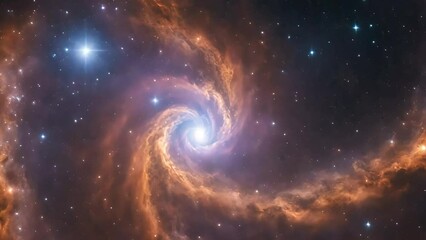 a cosmic galaxy spiraling out into deep space. generative ai