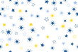 © SunwArt - Stars childish vector seamless pattern graphic design. New Year gift wrapping pattern.