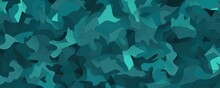 Teal Camouflage Pattern Design Poster Background