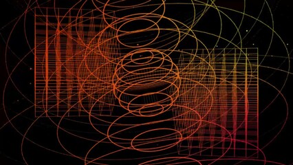 lines. The network is his digital connection. Technology red background. 3rd rendering with black background.Abstract plexus of moving glowing dots and lines.