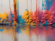 abstrakte zerlaufen Farbe an einer Wand
