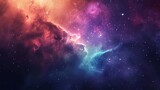 Fototapeta Fototapety kosmos - Colorful milkyway galaxy night stars family landscape
