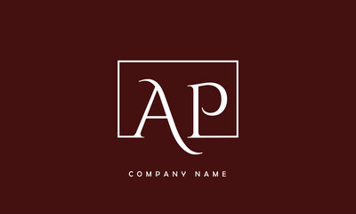 AP, PA, A, P Abstract Letters Logo Monogram