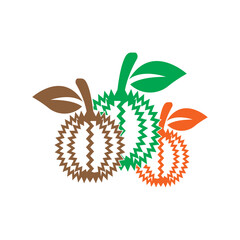 Wall Mural - Durian logo icon, vector illustration design