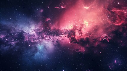 Colorful milkyway galaxy night stars family landscape