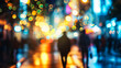 Blurred background of traffic in the city. Bokeh