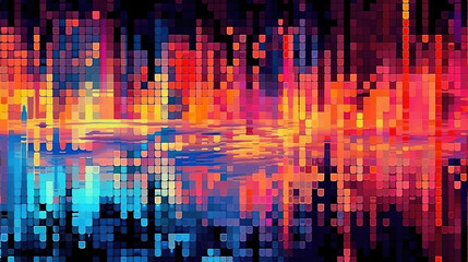 Seamless digital pixel glitch abstract error background overlay pattern