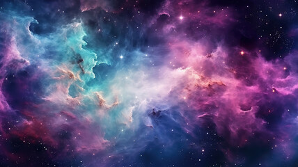 Wall Mural - watercolor galaxy background