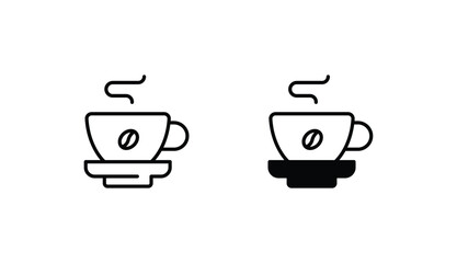 Coffee icon design with white background stock illustration