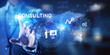 © WrightStudio - Business consulting concept on the virtual screen.