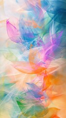 Wall Mural - Vibrant chaos, a serene undertone. The abstract composition, while lively, exudes tranquility. Trendy background.