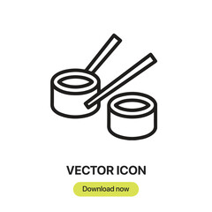 Fototapete - Sushi Roll icon vector. Linear-style sign for mobile concept and web design. Sushi Roll symbol illustration. Pixel vector graphics - Vector.	