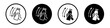 Shake well icon set. Shake bottle before drink vector symbol in a black filled and outlined style. Juice bottle shake with hand sign.