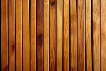 Poster - wooden striped acoustics panels wallpaper background vertical texture