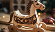 Rocking horse toy, a gift of childhood joy generated by AI