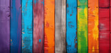 Fototapeta  - Rainbow boards and textured faded paint for wallpaper or background 007