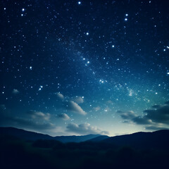 Wall Mural - Starry night sky background